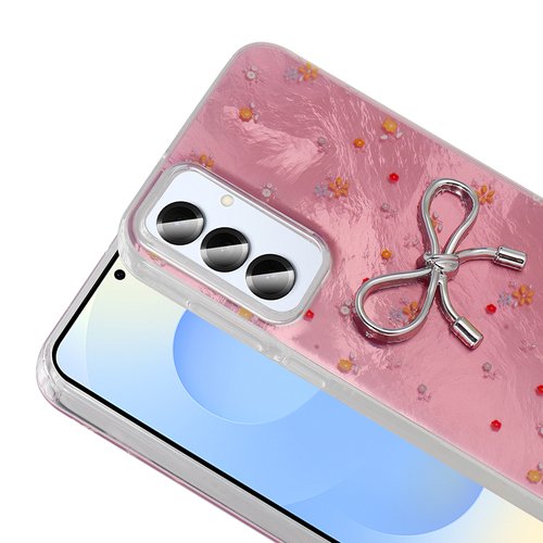 Galaxy S24 FE Kılıf Kamera Çıkıntılı Parlak Figürlü Shiny Happy Silikon Kapak