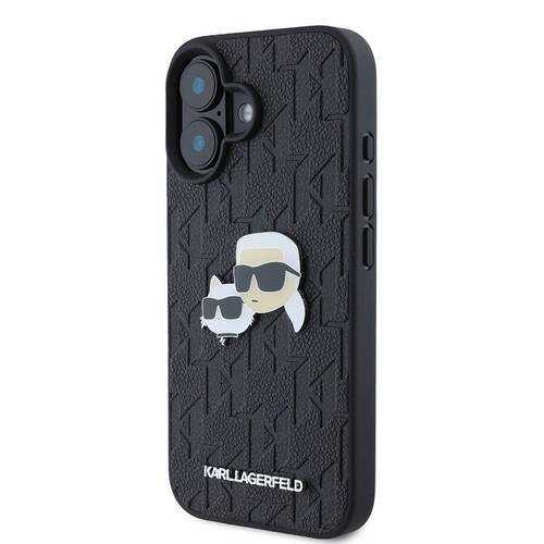 Apple iPhone 16 Plus Kılıf Karl Lagerfeld Orjinal Lisanslı K&C Heads Monogram Pin Kapak