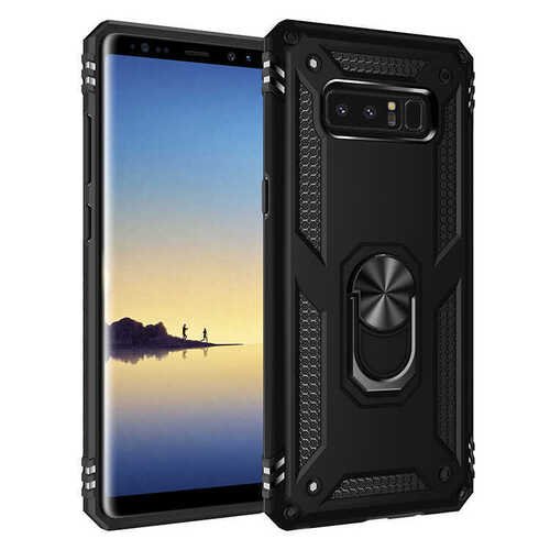 Galaxy Note 8 Kılıf Yüzüklü Standlı Manyetikli Armor Zırh