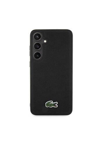 Galaxy S24 Plus  Uyumlu Kılıf Lacoste Lisanslı PU Pike Desenli Arka Yüzey İkonik