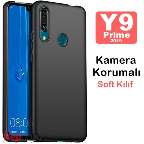 Huawei Y9 Prime 2019 Kamera Korumalı Kaliteli Soft Silikon Kılıf