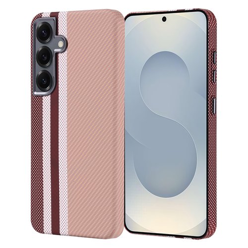 Galaxy S25 Kılıf Magsafe Şarj Özellikli Karbon Fiber Görünümlü Ultra İnce Premium Next Kapak