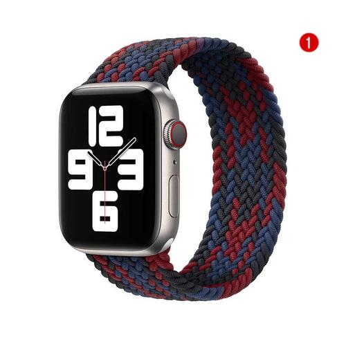 Apple Watch 42mm Wiwu Braided Solo Loop Contrast Color Small Kordon