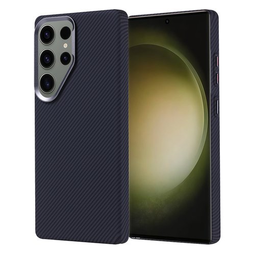 Galaxy S25 Ultra Kılıf Magsafe Şarj Özellikli Karbon Fiber Görünümlü Ultra İnce Premium Next Kapak