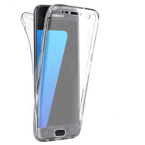 Galaxy S7 Edge Kılıf  360 Tam Koruma Şeffaf Silikon