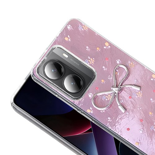 Poco X7 Pro Kılıf Kamera Çıkıntılı Parlak Figürlü Shiny Happy Silikon Kapak