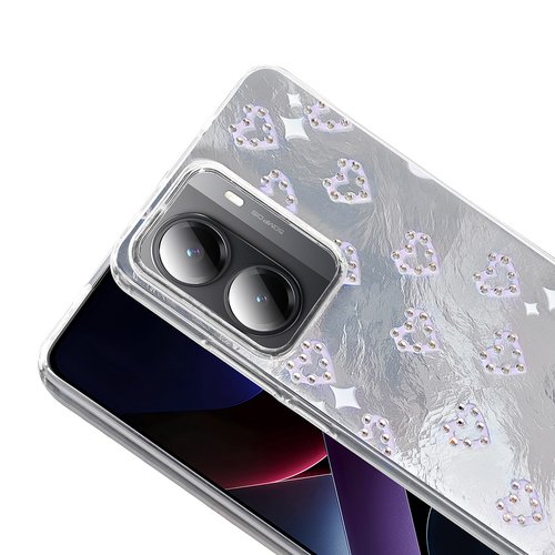 Poco X7 Pro Kılıf Kamera Çıkıntılı Parlak Figürlü Shiny Happy Silikon Kapak