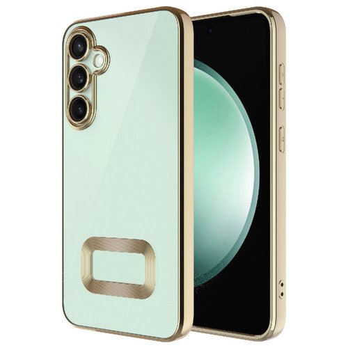 Galaxy S24 FE Kılıf Köşeleri Renkli Şeffaf Kamera Korumalı Silikon Luxury Kapak