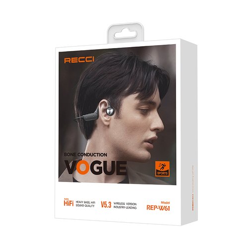 Recci REP-W61 Vogue Serisi Hi-Fi HD Ses Kaliteli Kemik İletimi Kulak Üstü Bluetooth Kulaklık