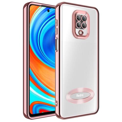 Redmi Note 9S Kılıf Köşeleri Renkli Şeffaf Kamera Korumalı Silikon Luxury Kapak