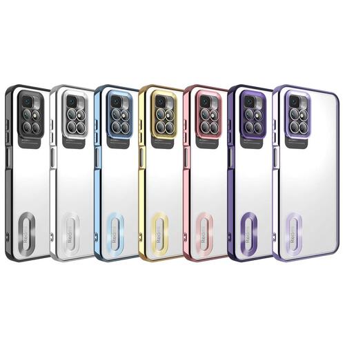 Redmi 10 Kılıf Köşeleri Renkli Şeffaf Kamera Korumalı Silikon Luxury Kapak