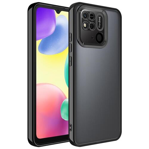 Redmi 10C Kılıf Köşeleri Renkli Şeffaf Kamera Korumalı Silikon Luxury Kapak