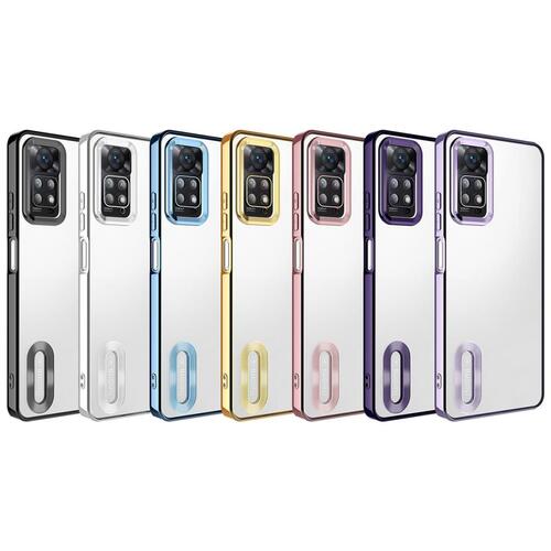 Redmi Note 12 Pro 4G Kılıf Köşeleri Renkli Şeffaf Kamera Korumalı Silikon Luxury Kapak