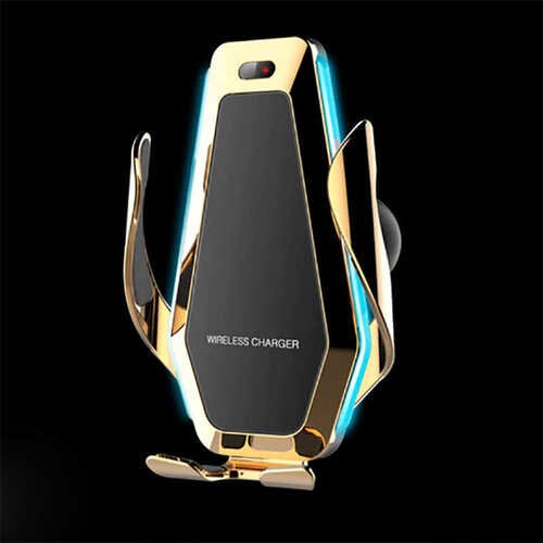 Wireless Şarj Özellikli Araç Telefon Tutucu Gold