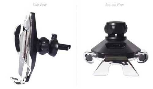 Wireless Şarj Özellikli Araç Telefon Tutucu Gold