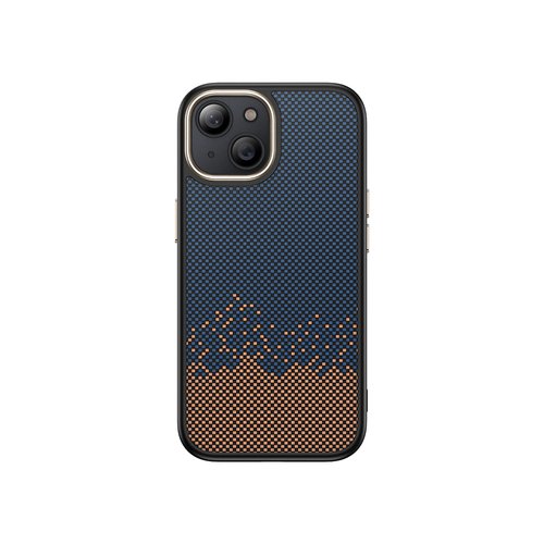 iPhone 14 Plus Kılıf Magsafe Şarj Özellikli Karbon Fiber Görünümlü Antina Kapak