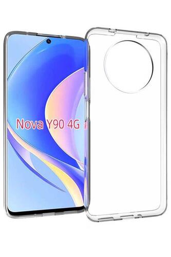 Huawei Nova Y90 Kılıf İnce ve Esnek Şeffaf Süper Silikon