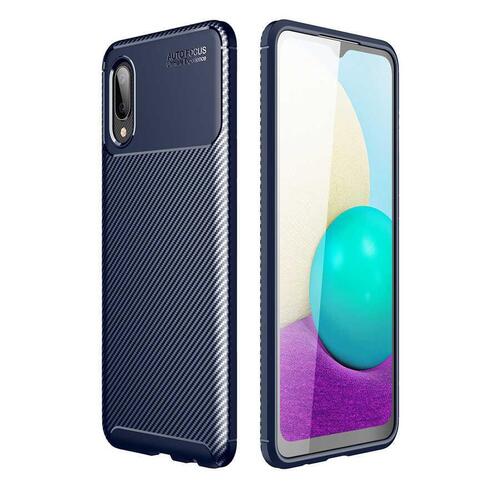 Galaxy A02 Kılıf Elden Kaymayan Kamera Korumalı Karbon Tasarım