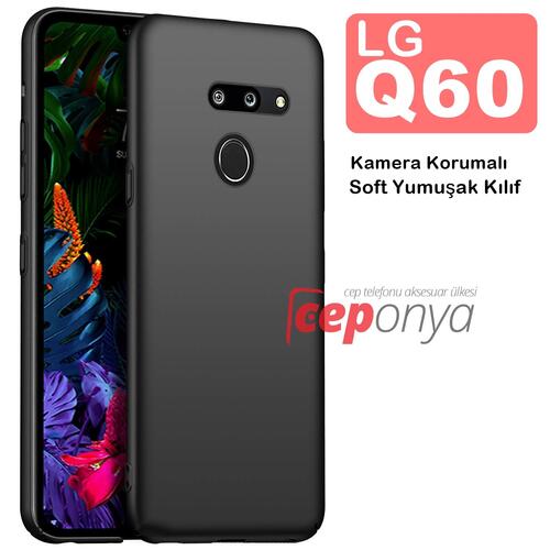 LG Q60 Kamera Korumalı Kaliteli Soft Silikon Kılıf