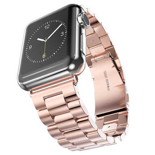 Apple Watch 40mm KRD-04 Metal Katlamalı Yandan Klips Kordon