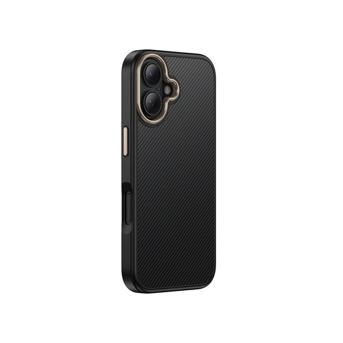 iPhone 16 Plus Kılıf Magsafe Şarj Özellikli Karbon Fiber Görünümlü Antina Kapak