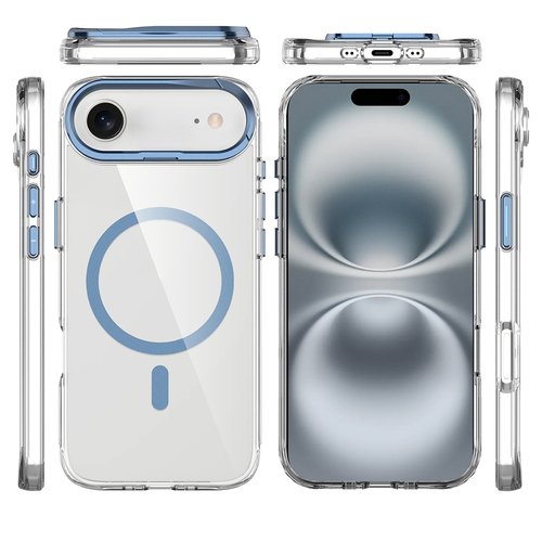 iPhone 17 Air Kılıf Magsafe Şarj Özellikli Kamera Standlı Airbagli Leke Tutmaz Lüx Kapak