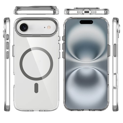 iPhone 17 Air Kılıf Magsafe Şarj Özellikli Kamera Standlı Airbagli Leke Tutmaz Lüx Kapak