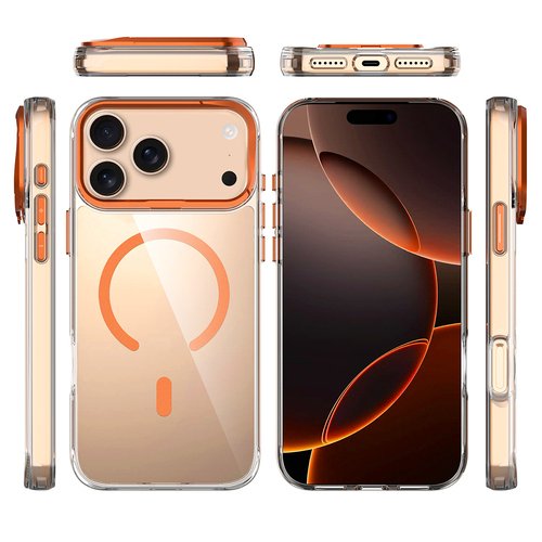 iPhone 17 Pro Kılıf Magsafe Şarj Özellikli Kamera Standlı Airbagli Leke Tutmaz Lüx Kapak