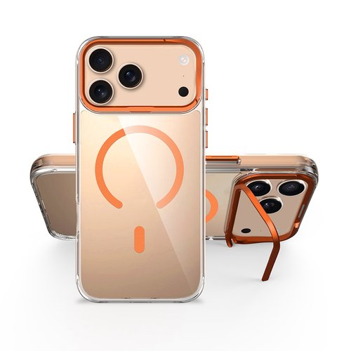 iPhone 17 Pro Kılıf Magsafe Şarj Özellikli Kamera Standlı Airbagli Leke Tutmaz Lüx Kapak