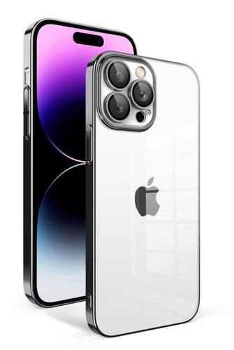 iPhone 14 Pro Kılıf Kamera Korumalı Renkli Çerçeveli Garaj Kapak