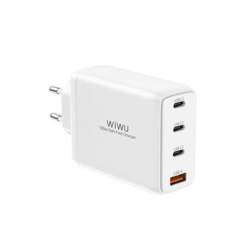 Wiwu TR257-AEU Mini Gan Tech 120W Power Adaptör USB / PD 5A Hızlı Şarj Cihazı Başlığı Qualcomm 3.0