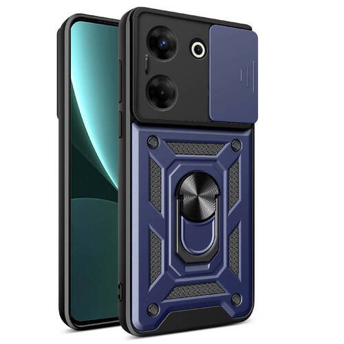 Tecno Camon 20 Pro 5G Kılıf Magnetik Standlı Kamera Korumalı Zore Sürgülü Vega Kapak