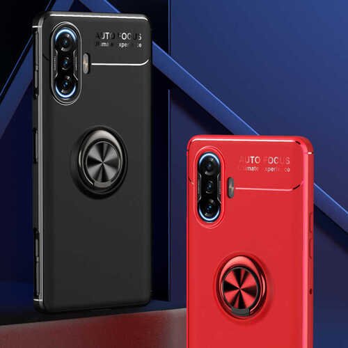 Xiaomi Redmi K40 Gaming Kılıf Standlı Yüzüklü Manyetik Silikon