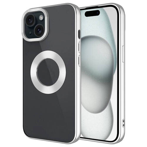 iPhone 15 Kılıf Köşeleri Renkli Şeffaf Kamera Korumalı Silikon Luxury Kapak