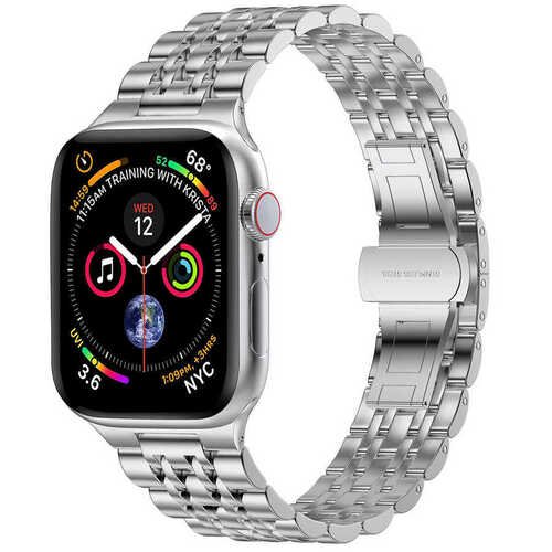 Apple Watch 38mm Wiwu Seven Beads Steel Belt Metal Saat Kordon Kayış Bileklik