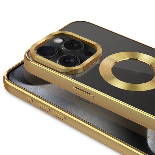 iPhone 15 Pro Kılıf Köşeleri Renkli Şeffaf Kamera Korumalı Silikon Luxury Kapak