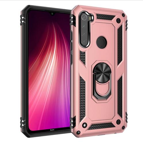 Xiaomi Redmi Note 8 Yüzüklü Standlı Manyetikli Armor Zırh Kılıf