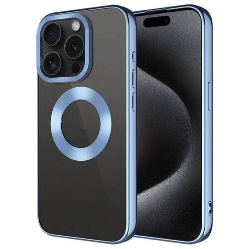 iPhone 15 Pro Max Kılıf Köşeleri Renkli Şeffaf Kamera Korumalı Silikon Luxury Kapak