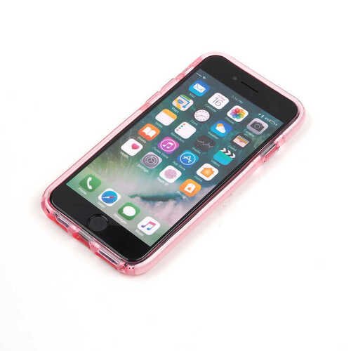 iPhone 7 Kılıf  Şeffaf Soft Kenar Tırtıklı Tasarım Silikon