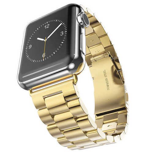 Apple Watch 38mm KRD-04 Metal Katlamalı Yandan Klips Kordon