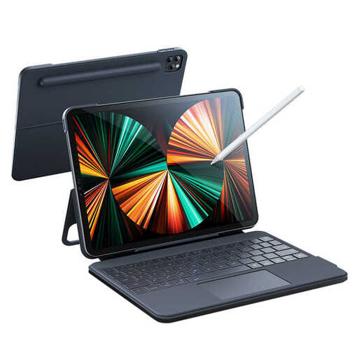 Benks KB01 iPad Pro 11 2018 uyumlu Kablosuz Klavyeli Kılıf Bluetooth Trackpad Keyboard