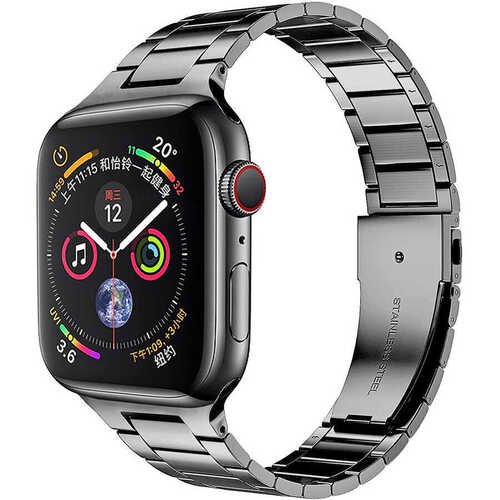 Apple Watch 40mm Wiwu Ultra Thin Steel Belt Three Beads Metal Saat Kordon Kayış Bileklik