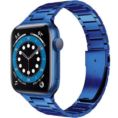 Apple Watch 40mm Wiwu Ultra Thin Steel Belt Three Beads Metal Saat Kordon Kayış Bileklik