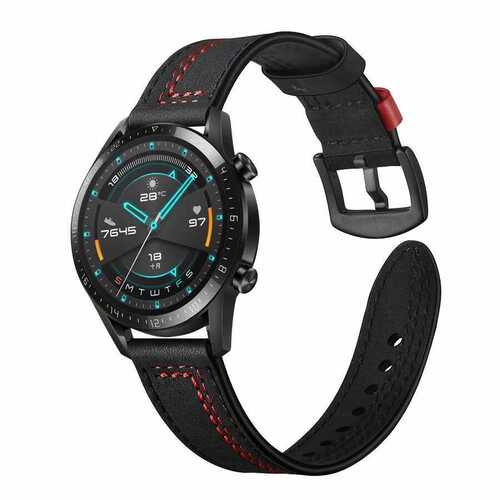 ​​Galaxy Watch 46mm (22mm) KRD-19 Dikişli Deri Tasarım Kordon