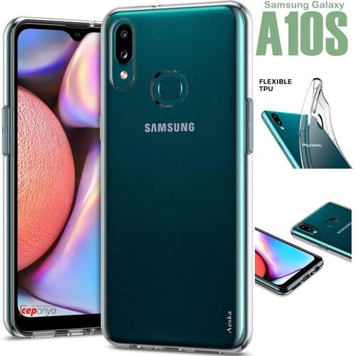 Galaxy A10S Kılıf İnce ve Esnek Şeffaf Süper Silikon