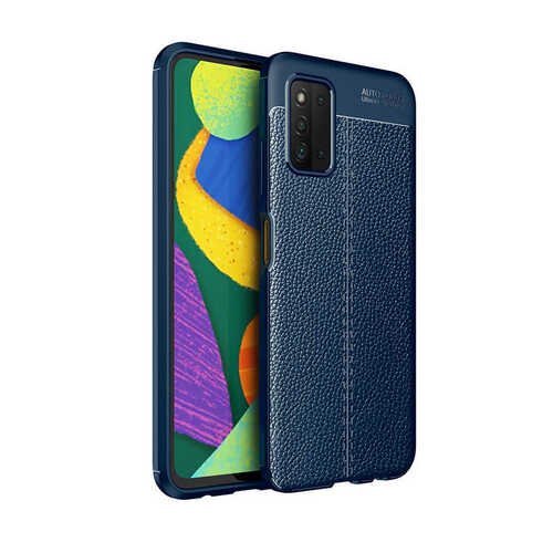 Galaxy A03S Kılıf   Deri Desenli Kamera Korumalı Silikon