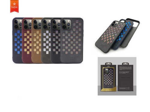 iPhone 12 Pro Kılıf Kajsa Preppie Serisi Spotlight Woven Kapak