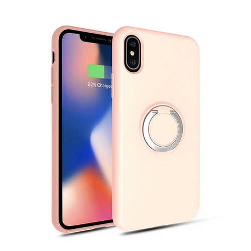 iPhone XS Max 6.5 El İzi Yapmayan Yüzüklü Mat Silikon Plex Kılıf