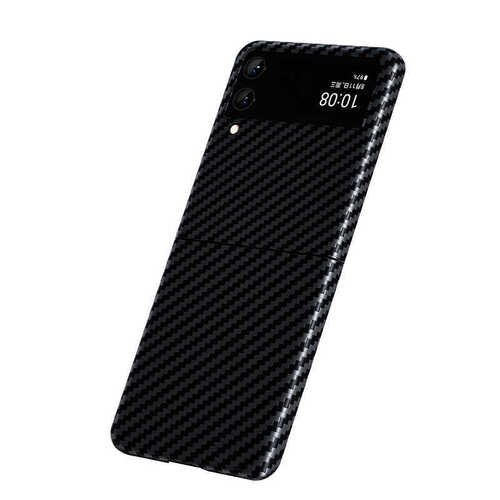 Galaxy Z Flip 3 Kılıf Benks Aramid Karbon Fiber