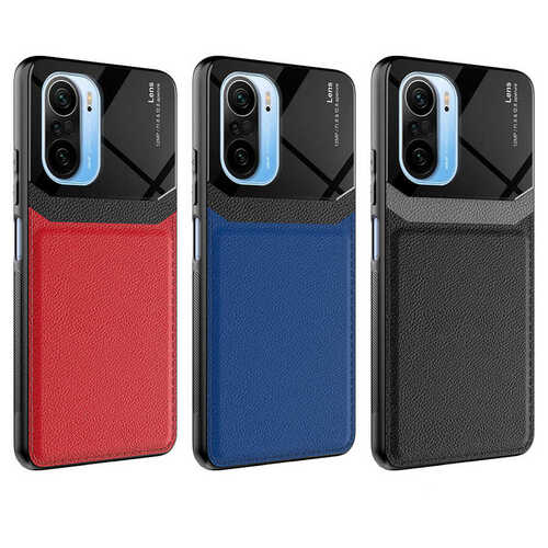 Xiaomi Mi 11İ Kılıf Deri Görünümlü Tasarım Sert Arka Kapak
